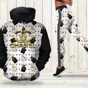 Chanel hoodie leggings luxury brand clothing clothes outfit for women ht Hoodie Leggings Set - Max08836