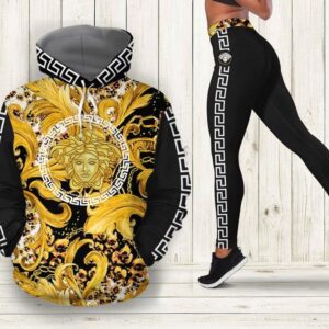 Versace hoodie leggings luxury brand clothing clothes outfit for women ht Hoodie Leggings Set - Max08951