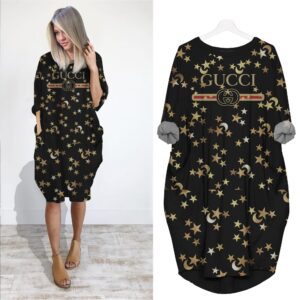Gucci batwing pocket dress luxury brand clothing clothes outfit for women -Max09324