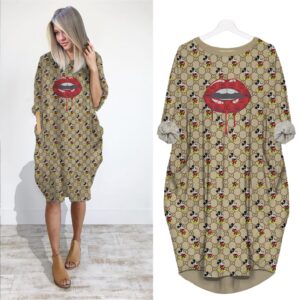 Gucci batwing pocket dress luxury brand clothing clothes outfit for women -Max09325