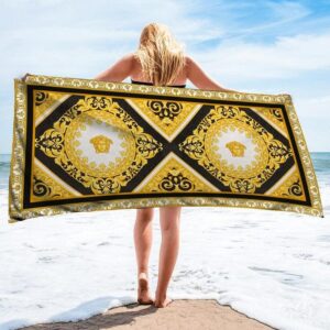 Versace Soft Cotton Bath Large Beach Towel Hot 2023 Item Fashion - Max09515