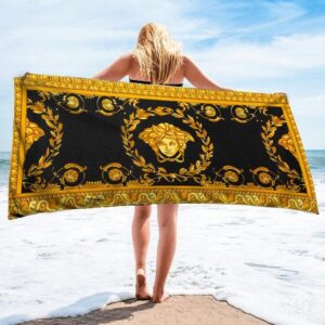 Versace Soft Cotton Bath Large Beach Towel Hot 2023 Item Fashion - Max09516
