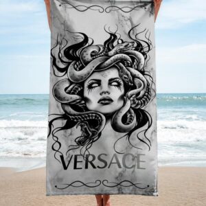 Versace Soft Cotton Bath Large Beach Towel Hot 2023 Item Fashion - Max09521