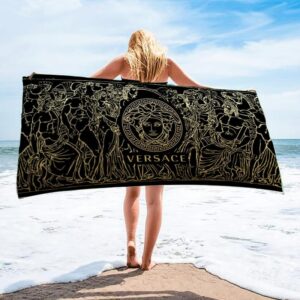 Versace Soft Cotton Bath Large Beach Towel Hot 2023 Item Fashion - Max09523