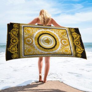 Versace Soft Cotton Bath Large Beach Towel Hot 2023 Item Fashion - Max09524