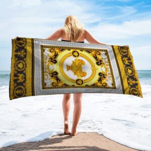 Versace Soft Cotton Bath Large Beach Towel Hot 2023 Item Fashion - Max09525
