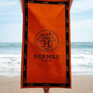 Hermes  Soft Cotton Bath Large Beach Towel Hot 2023 Item Fashion - Max09532