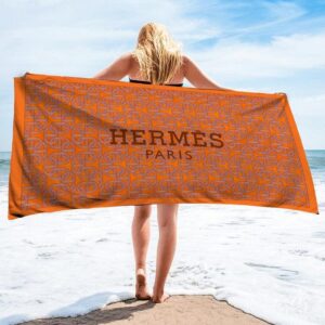Hermes  Soft Cotton Bath Large Beach Towel Hot 2023 Item Fashion - Max09537