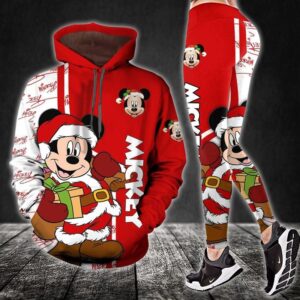 Mickey mouse christmas hoodie leggings clothing clothes outfit for women disney gifts ht 99 Hoodie Leggings Set-PM00360