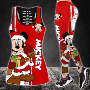 Mickey mouse christmas tank top leggings clothing clothes outfit gym for women hot 2023-PM00240