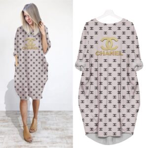 Chanel batwing pocket dress luxury brand clothing clothes outfit for women-Min00316