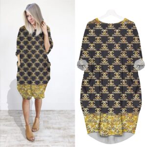 Chanel batwing pocket dress luxury brand clothing clothes outfit for women-Min00321