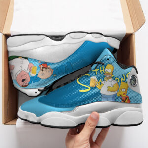 The simpsons vs. family guy custom aj13 sneakers jordan shoes Hot gift for men women PEA20007