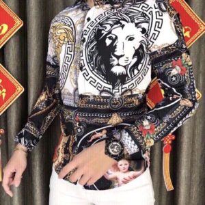 Limited Versa.ce Long Sleeve Button Shirt for Men Hot 2025 PEA31104