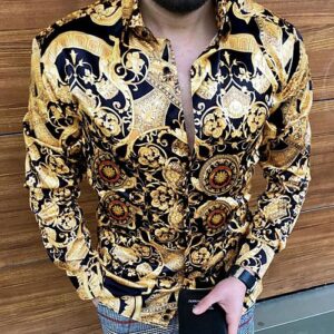 Limited Versa.ce Long Sleeve Button Shirt for Men Hot 2025 PEA31107