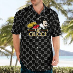 GC mickey mouse luxury brand premium fashion hawaii shirt for men PEA31222