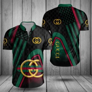 GC green black luxury brand premium fashion hawaii shirt for men PEA31234