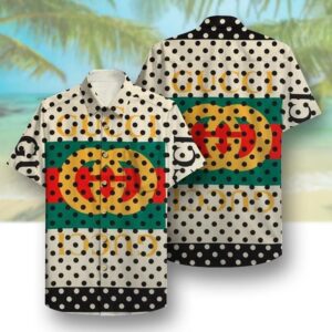 GC dotted luxury brand premium fashion hawaii shirt for men PEA31236