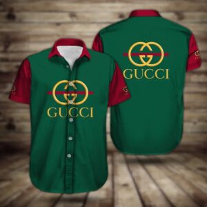 GC green red luxury brand premium fashion hawaii shirt for men PEA31237
