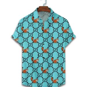 GC animal blue luxury brand fashion hawaii shirt for men PEA31253
