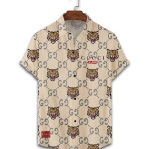 GC tiger cream luxury brand fashion hawaii shirt for men PEA31256