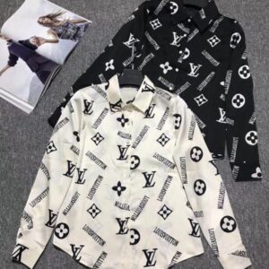 Limited LV Long Sleeve Button Shirt for Men Hot 2025 PEA31344