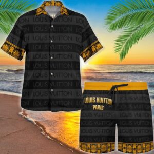 LV LV Paris Hawaii Shirt Shorts Set Luxury Beach Clothing Clothes Outfit For Men PEA31465