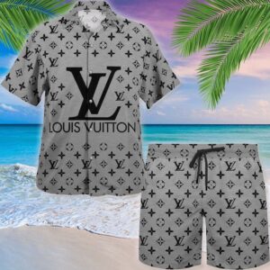 LV LV Hawaii Shirt Shorts Set Luxury Beach Clothing Clothes Outfit For Men PEA31504