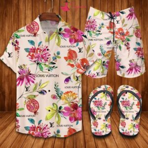 LV LV Hawaii Shirt Shorts Set Luxury Beach Clothing Clothes Outfit For Men PEA31509