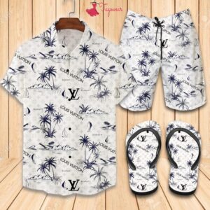 LV LV Hawaii Shirt Shorts Set Luxury Beach Clothing Clothes Outfit For Men DN9180222