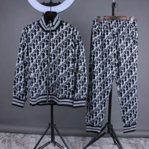 Limited Stand Collar Jacket + Sweatpants Dior Luxury Brand Unisex Hot Gift PEA32012