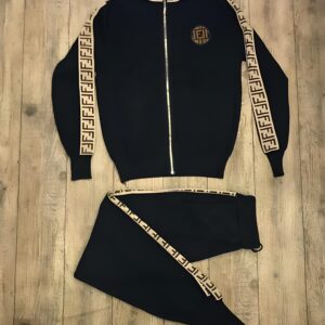 Limited Stand Collar Jacket + Sweatpants FENDI Luxury Brand Unisex Hot Gift PEA32026