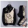 Limited Stand Collar Jacket + Sweatpants GC Luxury Brand Unisex Hot Gift PEA32033
