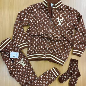 Limited Stand Collar Jacket + Sweatpants LV Luxury Brand Unisex Hot Gift DN9150801