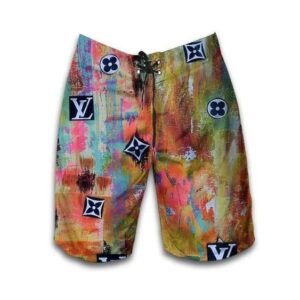 LV Colorful Fashion Logo  Brand Shorts For Men Hot 2024 PEA400020