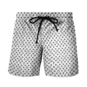 LV white black logo pattern Beach Shorts Swim Trunks Hot 2024 PEA400022