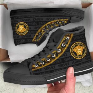Gianni Versa.ce Black Gold High Top Shoes Sneakers Hot 2026 For Men Women PEA5003