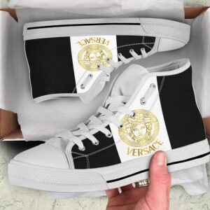 Gianni Versa.ce White Black High Top Shoes Sneakers Hot 2026 For Men Women PEA5016