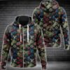 LV Unisex Zipper Luxury Brand Hoodie For Men Women PEA7085