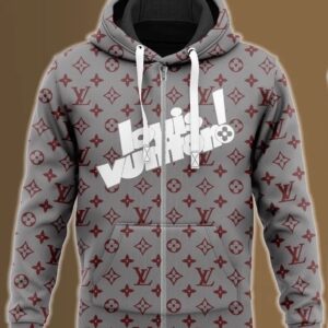 LV Unisex Zipper Luxury Brand Hoodie For Men Women PEA7087