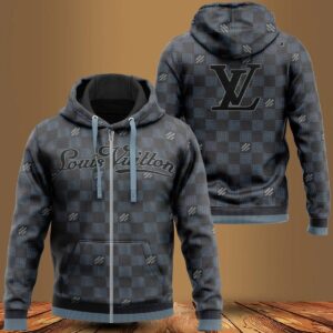 LV Unisex Zipper Luxury Brand Hoodie For Men Women PEA7089