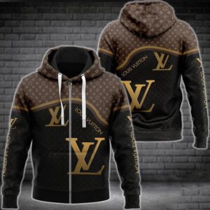 LV Unisex Zipper Luxury Brand Hoodie For Men Women PEA7109