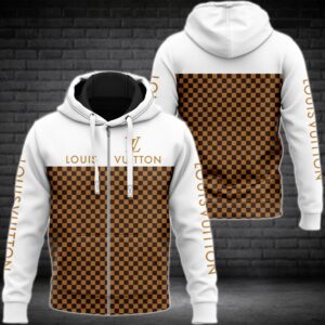 LV Unisex Zipper Luxury Brand Hoodie For Men Women PEA7113