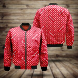 Limited LV Bomber Jacket Luxury Brand Unisex  Gift PEAB11015