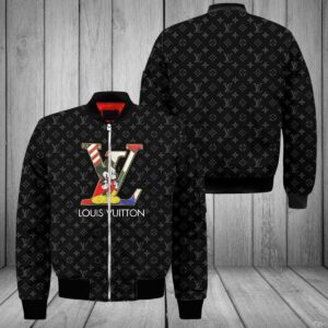 Limited LV Bomber Jacket Luxury Brand Unisex  Gift PEAB11017