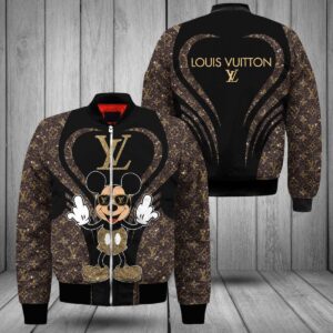 Limited LV Bomber Jacket Luxury Brand Unisex  Gift PEAB11018