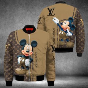 Limited LV Bomber Jacket Luxury Brand Unisex  Gift PEAB11019