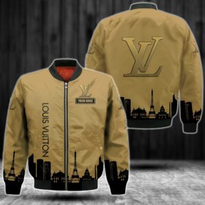 Limited LV Bomber Jacket Luxury Brand Unisex  Gift PEAB11027