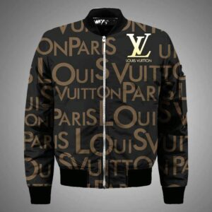 Limited LV Bomber Jacket Luxury Brand Unisex  Gift PEAB11028