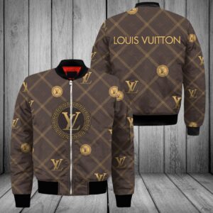 Limited LV Bomber Jacket Luxury Brand Unisex  Gift PEAB11033